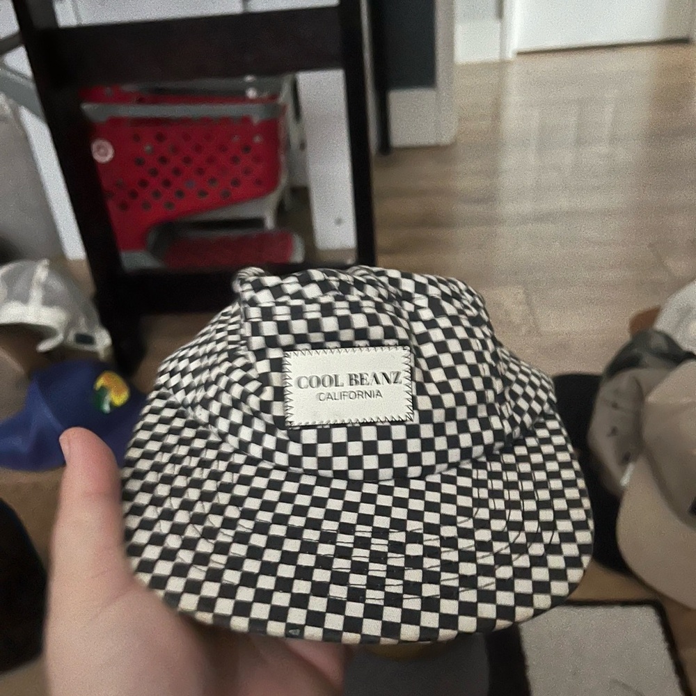Checkered Black and White Cool Beanz Cap